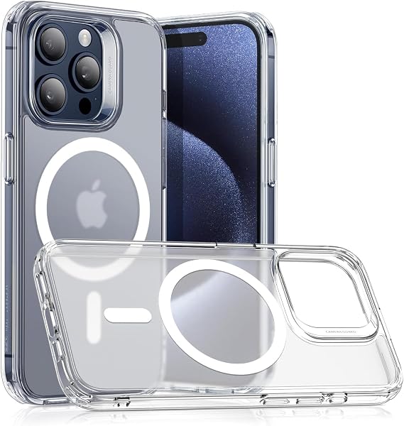 Funda Magsafe para Iphone 15 Pro Max con grado de proteccion Militar Translucida.