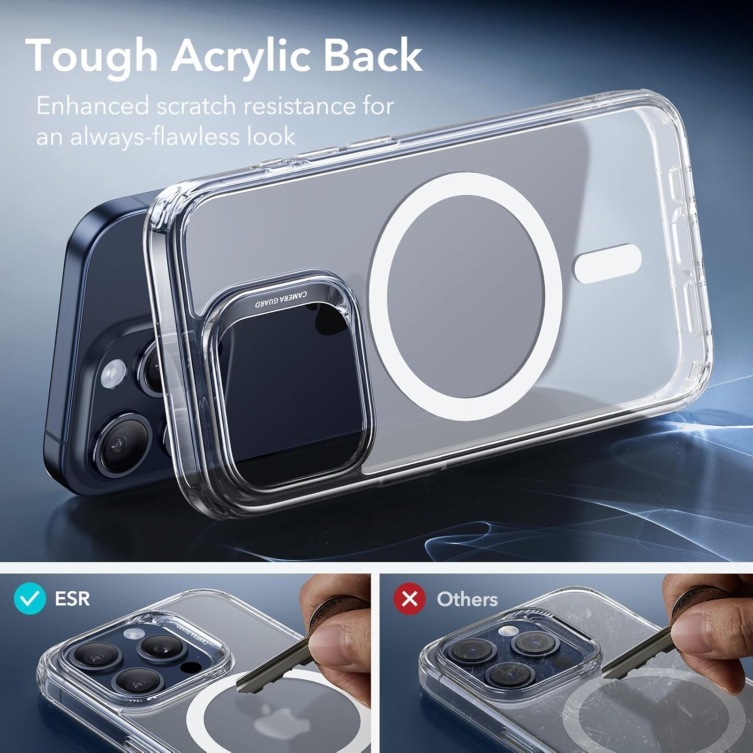 Funda Magsafe para Iphone 15 Pro Max con grado de proteccion Militar Translucida.