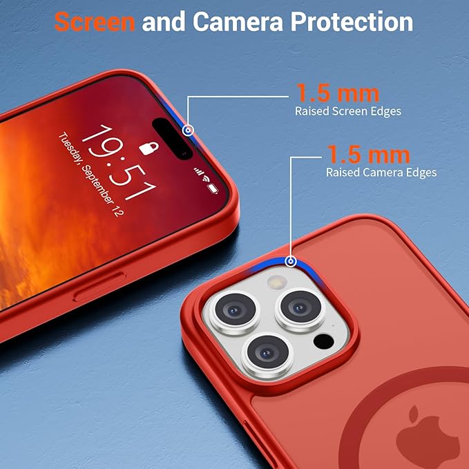 Funda Magsafe para Iphone 15 Pro con grado de proteccion Militar Translucida.