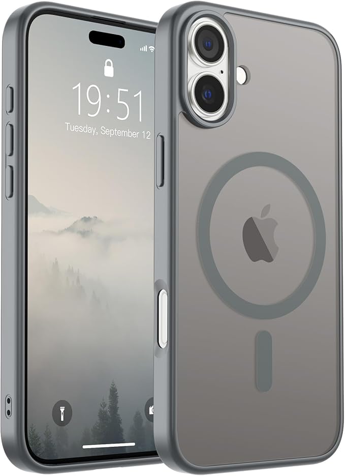 Case de para Iphone 16 MagSafe con grado de proteccion militar Translucida
