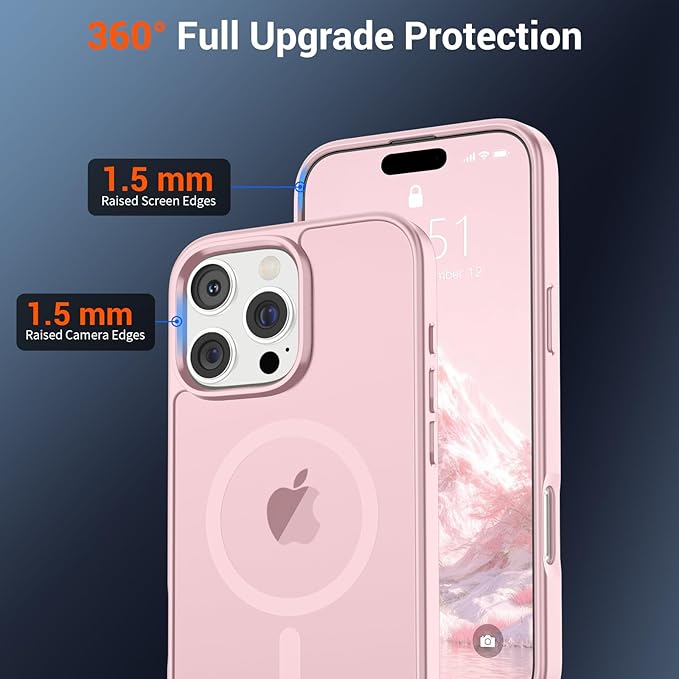 Funda Magsafe para Iphone 16 Pro con grado de proteccion Militar Translucida.
