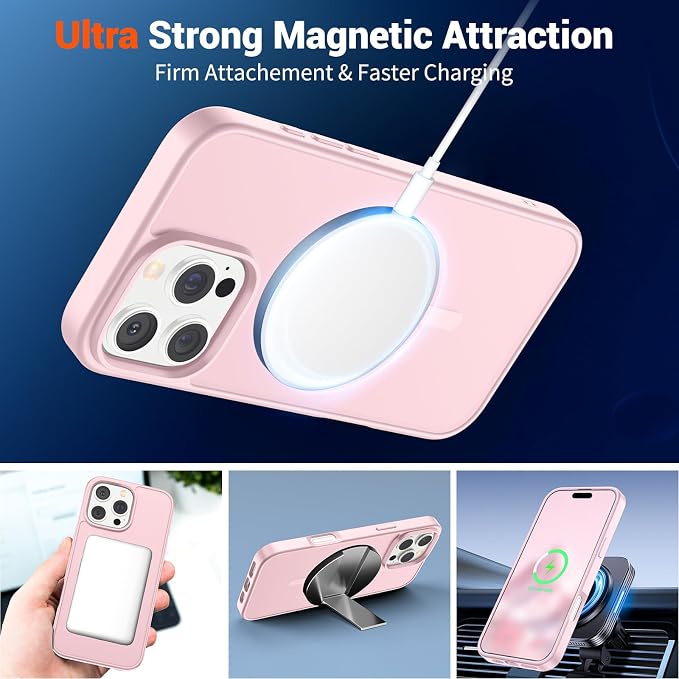 Funda Magsafe para Iphone 16 Pro con grado de proteccion Militar Translucida.