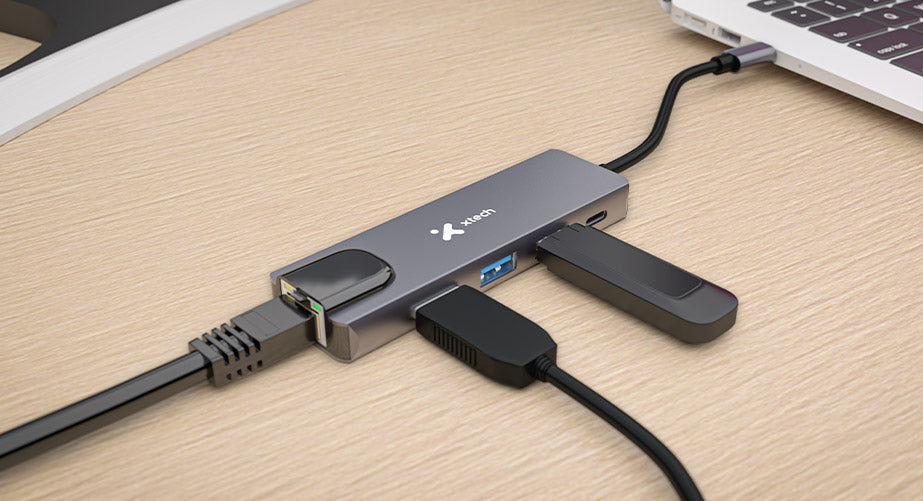 Concentrador multipuerto USB-C® 5 en 1 HDMI®, Ethernet, 2× USB 3.0 y PD de 100 W