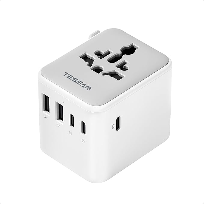 Adaptador De Enchufe De Viaje Mundial Tessan 65Watts