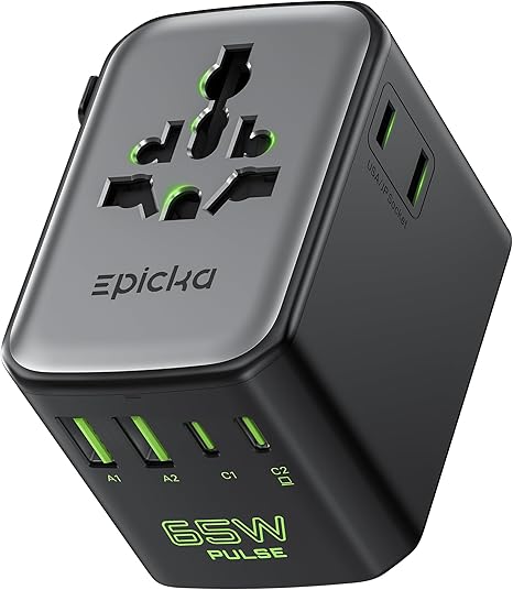 Adaptador De Enchufe De Viaje Mundial Tessan 65Watts