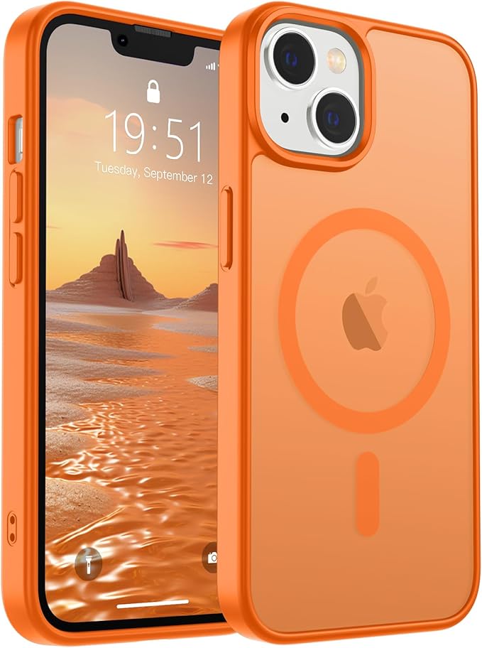 Case magnético para iPhone 13,  MagSafe, protección contra caídas de grado militar, antihllas, delgada, translúcida, mate, a prueba de golpes