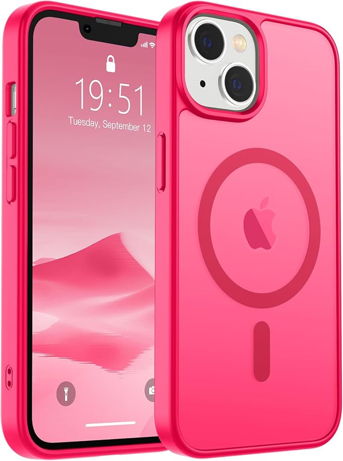 Case magnético para iPhone 13,  MagSafe, protección contra caídas de grado militar, antihllas, delgada, translúcida, mate, a prueba de golpes