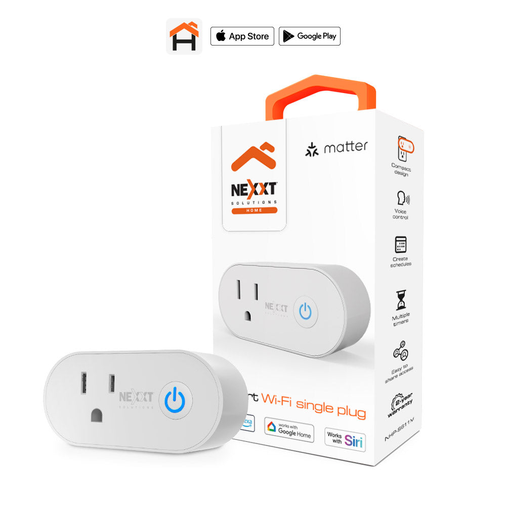Enchufe Inteligente Nexxt 1 Toma Nhp-S611M 110/220V Matte