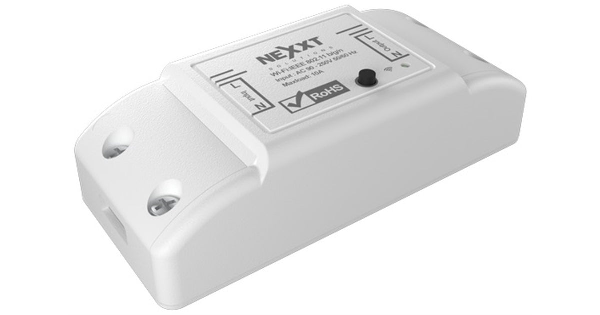 Interruptor De Relé Inteligente Con Conexión Wi-Fi – Nexxt Home Caja