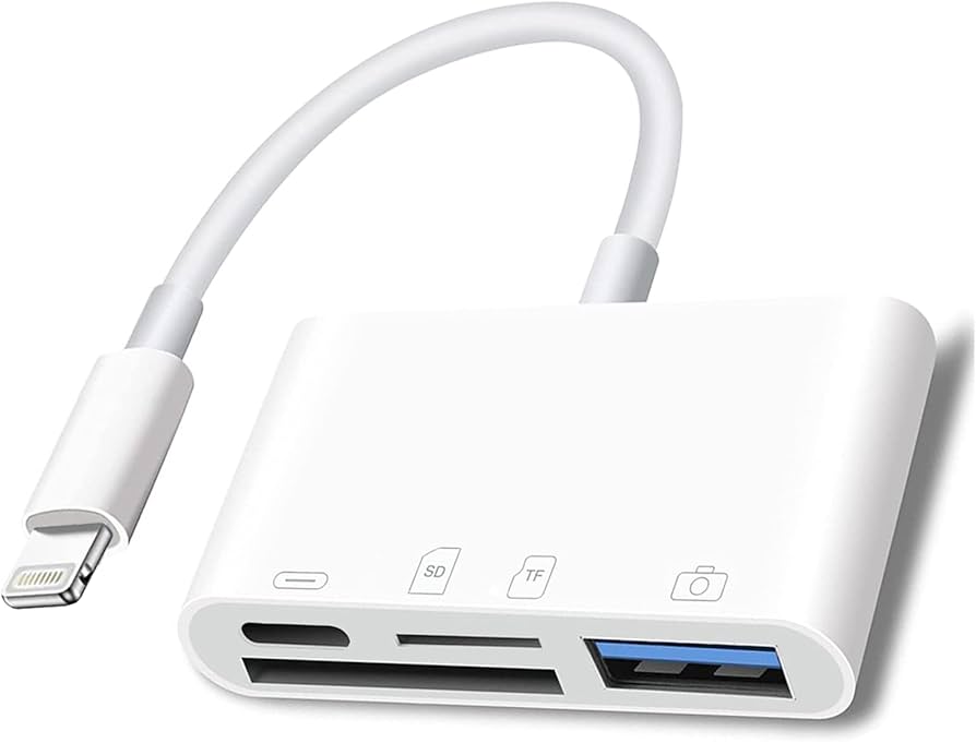 Lector De Tarjetas Best (Sd, Tf, Usb Otg) Lightning 4 En 1 Para Iphone