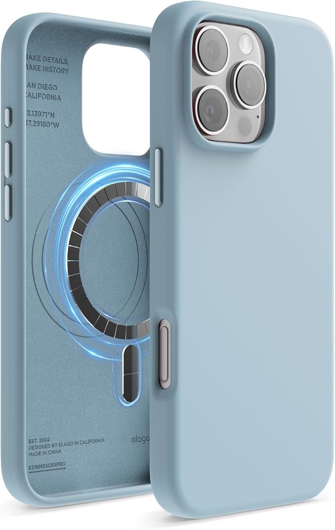 Funda Magsafe para Iphone 16 Pro Max Silicon, con Grado de Proteccion Militar
