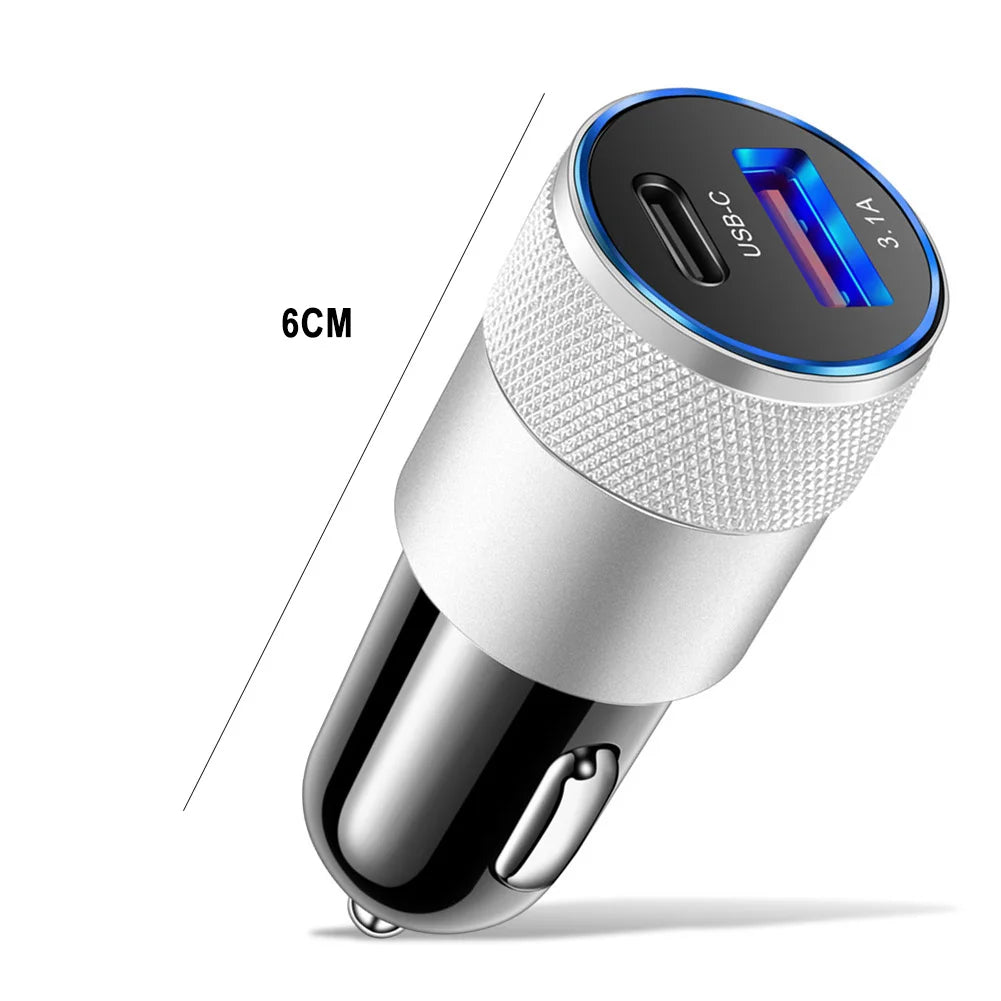 Cargador Ailkin Cigarrera Premium Dual Usb/Usb-C