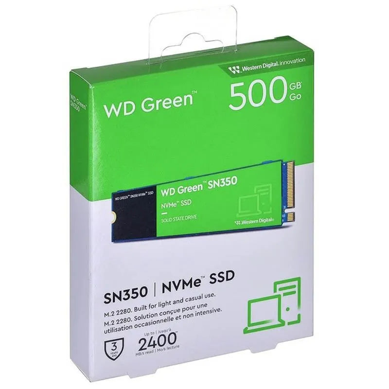 Disco Flash Western Digital WD SSD Green SN350 500 Gb M2 Int NVMe