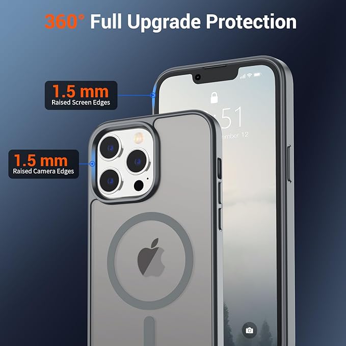 Funda Magsafe para Iphone 13 Pro Con Grado de Proteccion Militar -Translucida