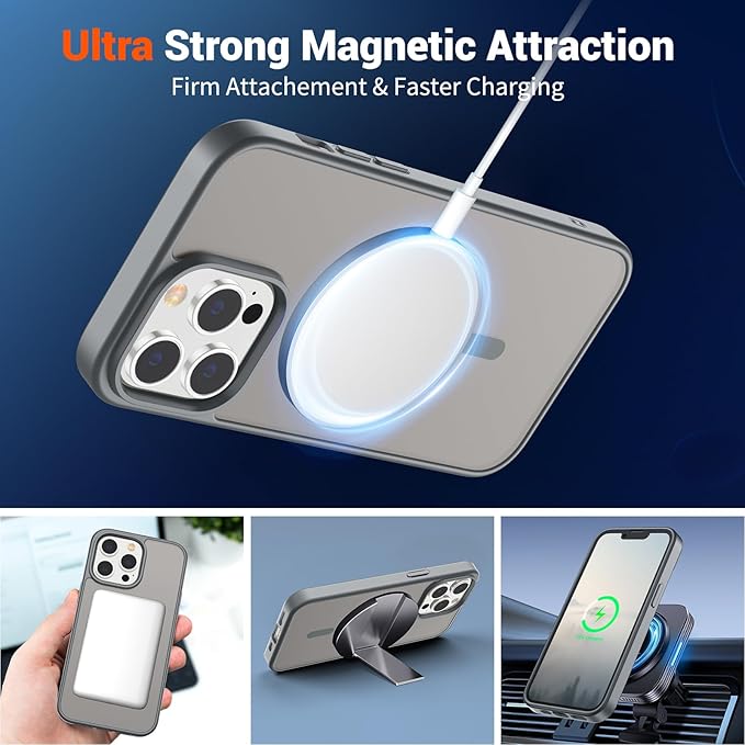 Funda Magsafe para Iphone 13 Pro Con Grado de Proteccion Militar -Translucida