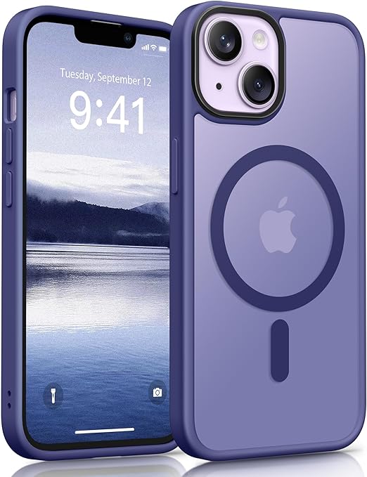 Case magnético para iPhone 13,  MagSafe, protección contra caídas de grado militar, antihllas, delgada, translúcida, mate, a prueba de golpes