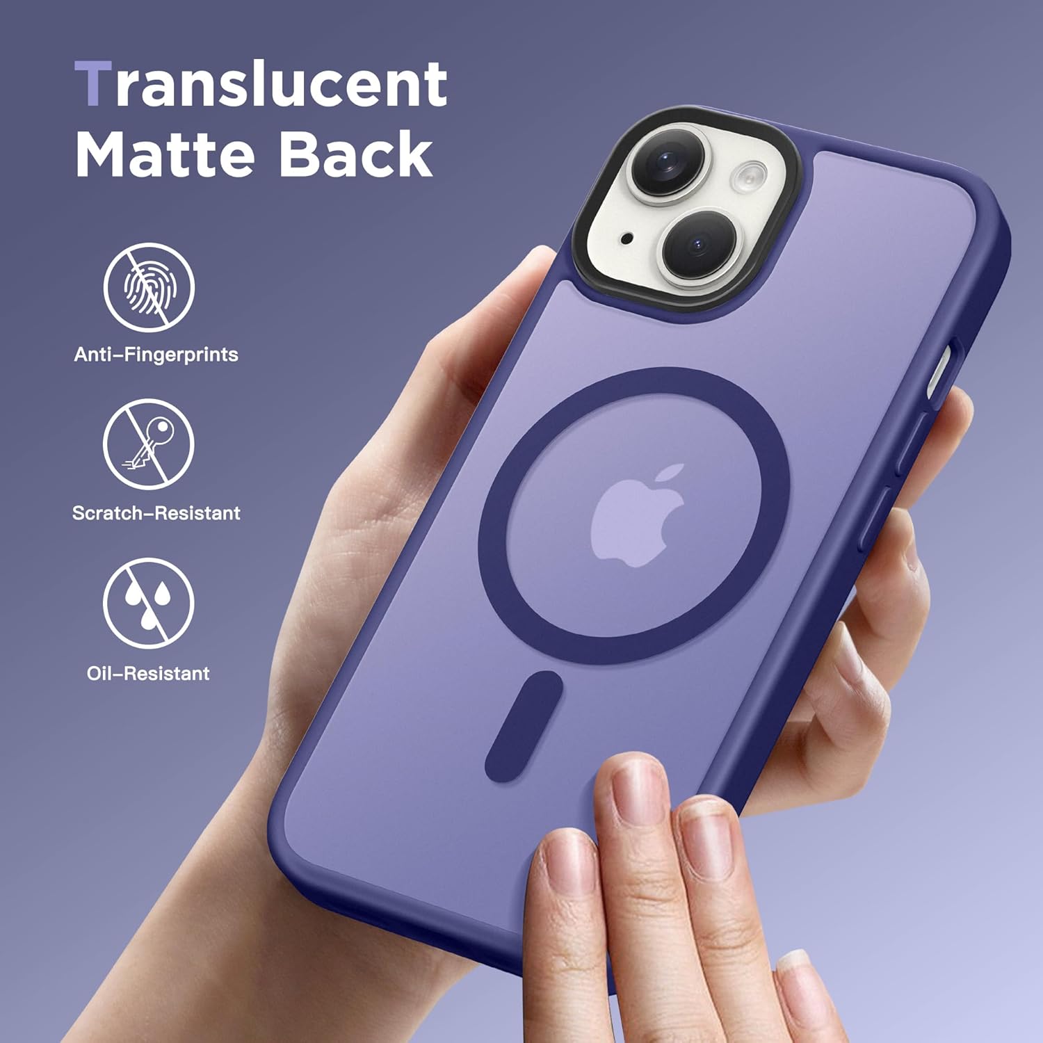 Case magnético para iPhone 13,  MagSafe, protección contra caídas de grado militar, antihllas, delgada, translúcida, mate, a prueba de golpes