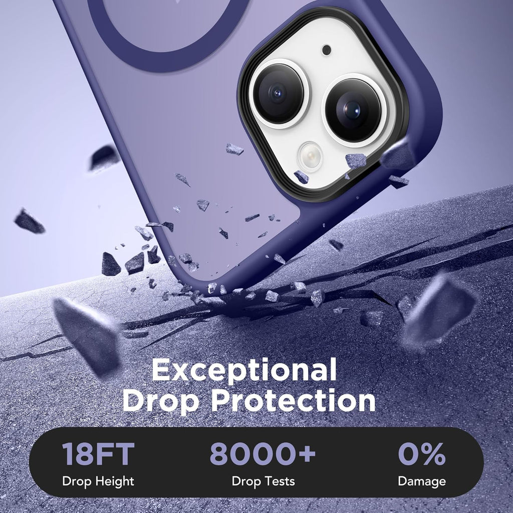 Case magnético para iPhone 13,  MagSafe, protección contra caídas de grado militar, antihllas, delgada, translúcida, mate, a prueba de golpes