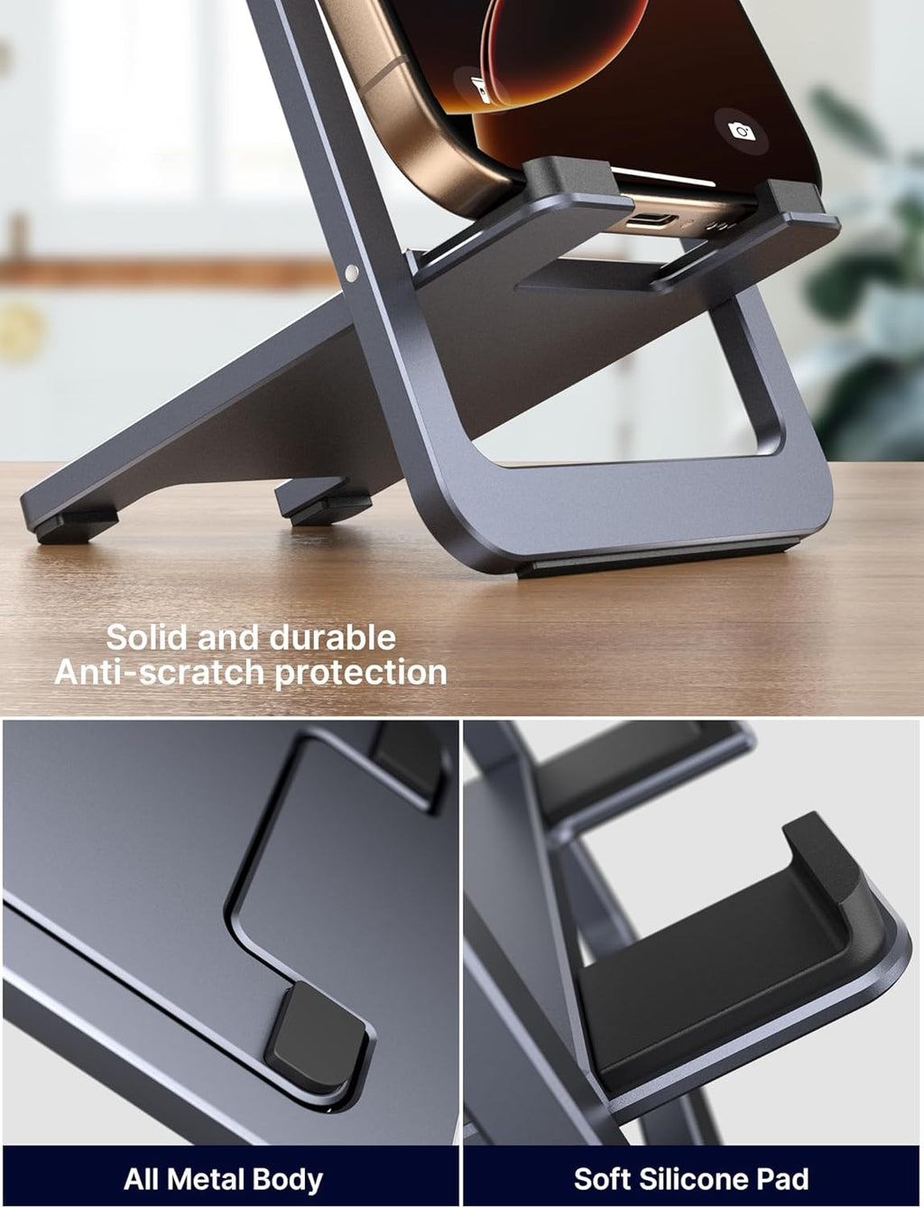 soporte para celular jsaux de aluminio portatil