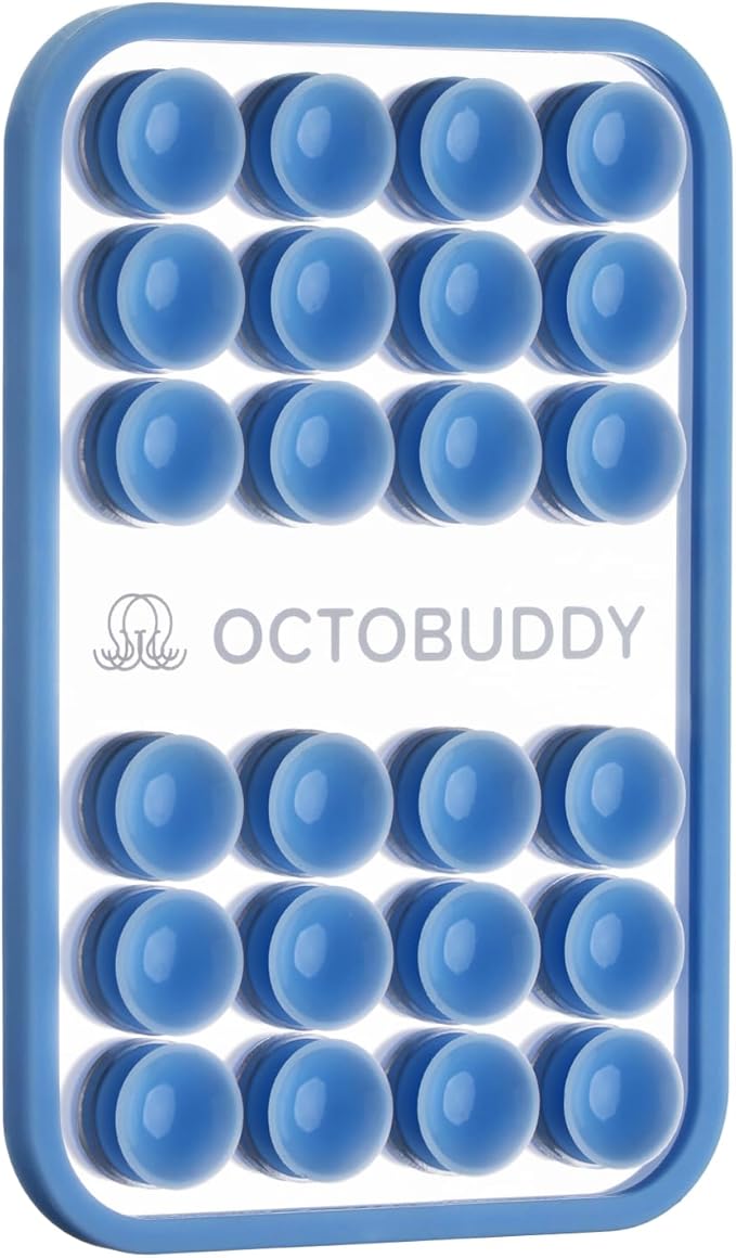 OCTOBUDDY Mirror - Soporte para teléfono con ventosa OG - Soporte móvil de silicona con agarre de succión con espejo incorporado