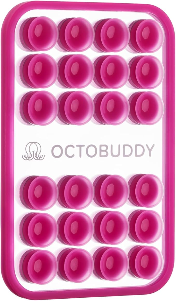 OCTOBUDDY Mirror - Soporte para teléfono con ventosa OG - Soporte móvil de silicona con agarre de succión con espejo incorporado