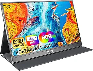MNN Monitor portátil de 17.3" 2.5K 165Hz Monitor de juegos, pantalla externa USB-C y HDMI con soporte.