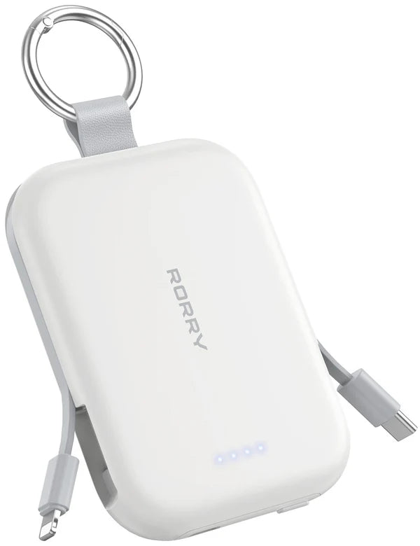 Baterias Rorry 5000mAh con cable USB-C y Lightning