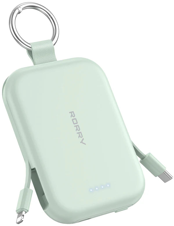 Baterias Rorry 5000mAh con cable USB-C y Lightning
