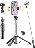 Trípode para selfie stick de 53 pulgadas con luz
