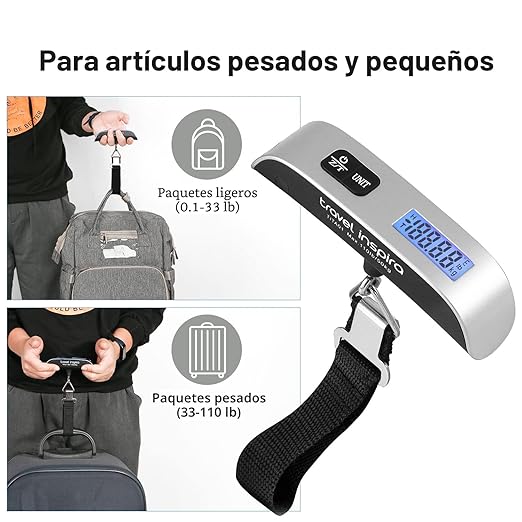 Báscula Para Equipaje Con Pantalla Led